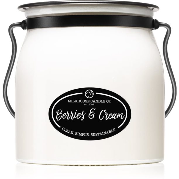 Milkhouse Candle Co. Creamery Berries & Cream ароматна свещ Butter Jar 454 гр.