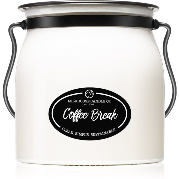 Milkhouse Candle Co. Creamery Coffee Break ароматна свещ  Butter Jar 454 гр.