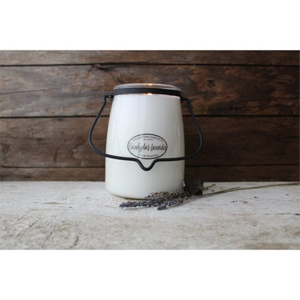 Milkhouse Candle Co. Creamery Eucalyptus Lavender ароматна свещ  Butter Jar 624 гр. на ниска цена