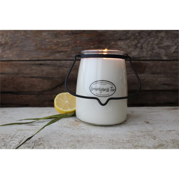 Milkhouse Candle Co. Creamery Lemongrass Tea ароматна свещ  Butter Jar 624 гр. на ниска цена