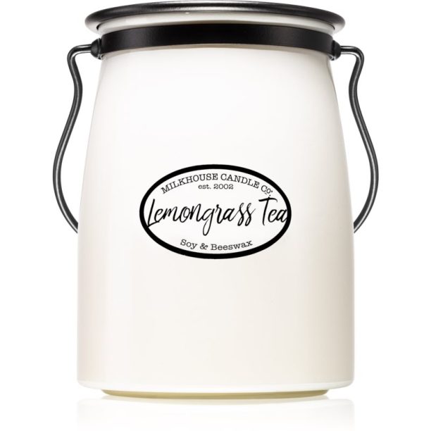 Milkhouse Candle Co. Creamery Lemongrass Tea ароматна свещ  Butter Jar 624 гр.