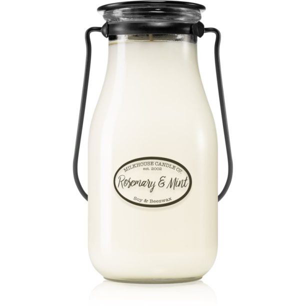 Milkhouse Candle Co. Creamery Rosemary & Mint ароматна свещ Milkbottle 397 гр.