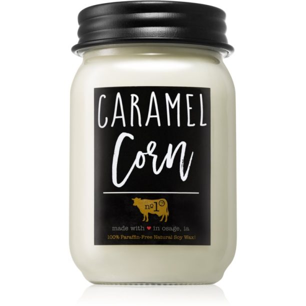 Milkhouse Candle Co. Farmhouse Caramel Corn ароматна свещ Mason Jar 368 гр.