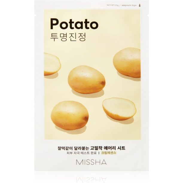 Missha Airy Fit Potato изгаждаща платнена маска за озаряване на лицето 19 гр.