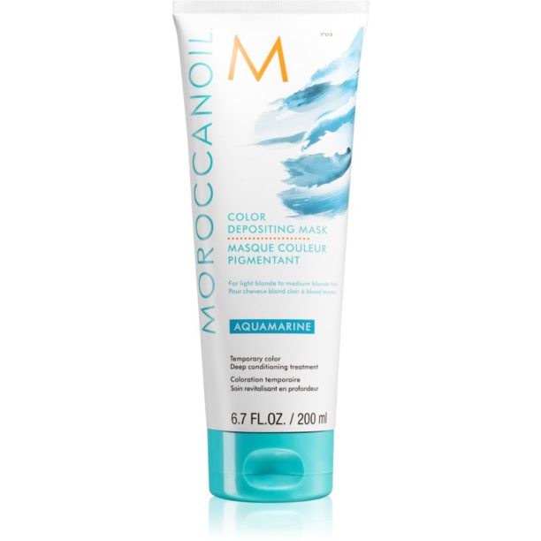 Moroccanoil Color Depositing нежна подхранваща маска без перманентни цветови пигменти Aquamarine 200 мл. на ниска цена