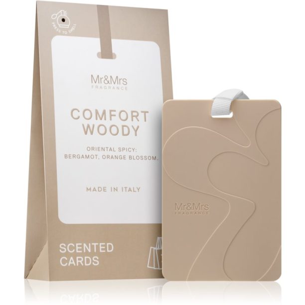 Mr & Mrs Fragrance Comfort Woody ароматизирана карта 3 бр. на ниска цена