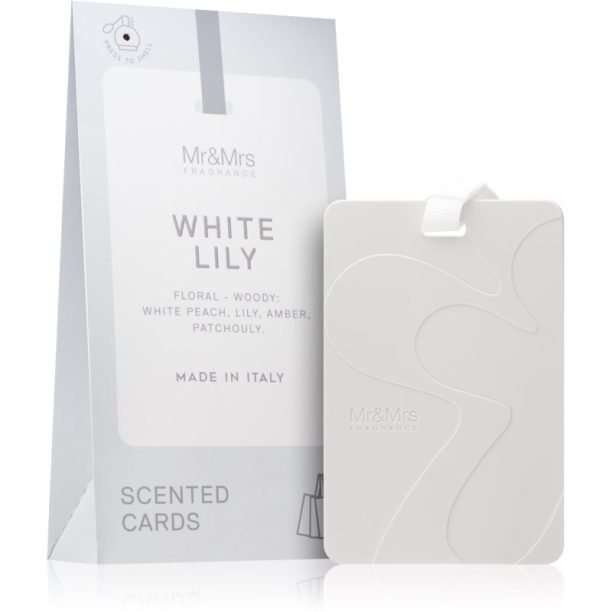 Mr & Mrs Fragrance White Lily ароматизирана карта 3 бр. на ниска цена