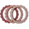 Mushie Flower Teething Bracelet гризалка Rose/Blush/Shifting Sand 3 бр.