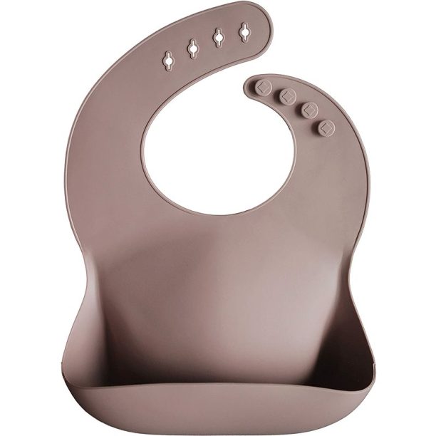 Mushie Silicone Baby Bib лигавник Warm Taupe 1 бр.