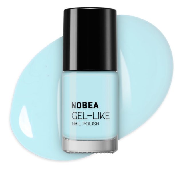 NOBEA Day-to-Day Gel-like Nail Polish лак за нокти с гел ефект цвят #N67 Sky blue summer 6 мл. купи на топ цена