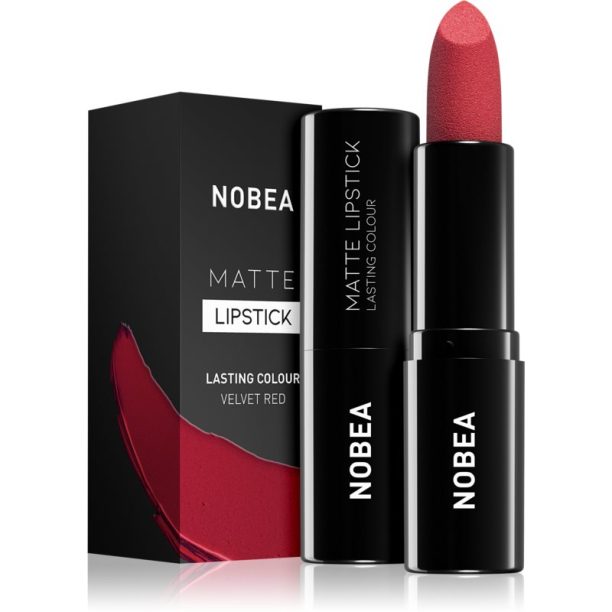 NOBEA Day-to-Day Matte Lipstick матиращо червило цвят Velvet red #M16 3 гр. на ниска цена