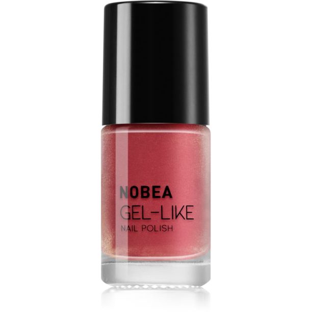 NOBEA Metal Gel-like Nail Polish лак за нокти с гел ефект цвят Sunset coral #N53 6 мл.