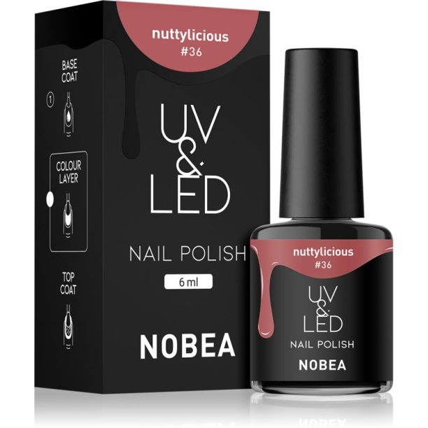 NOBEA UV & LED Nail Polish гел лак за нокти с използване на UV/LED лампа бляскав цвят Nuttylicious #36 6 мл. на ниска цена