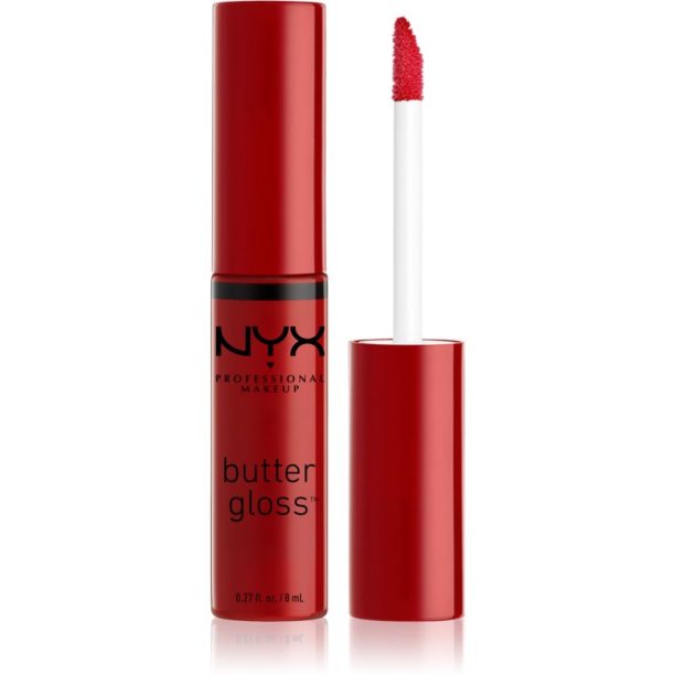 NYX Professional Makeup Butter Gloss блясък за устни цвят 20 Red Velvet 8 мл.