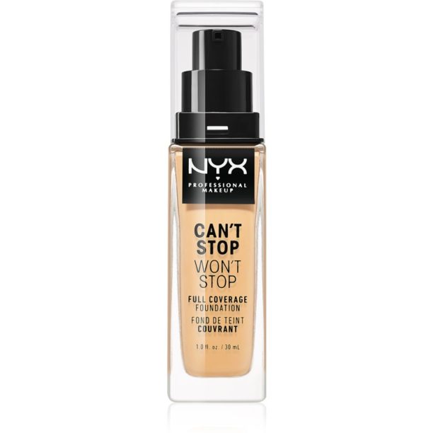 NYX Professional Makeup Can't Stop Won't Stop Full Coverage Foundation високо покривен фон дьо тен цвят 09 Medium Olive 30 мл. на ниска цена