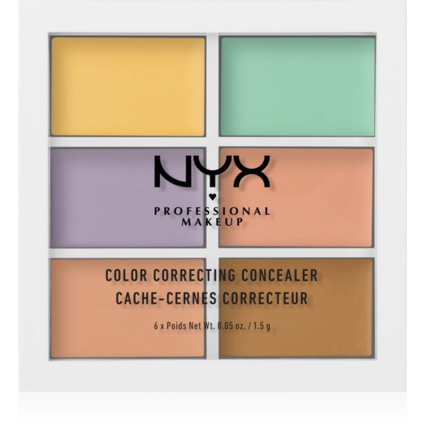 NYX Professional Makeup Color Correcting палитра коректори цвят 04 6 x 1.5 гр.