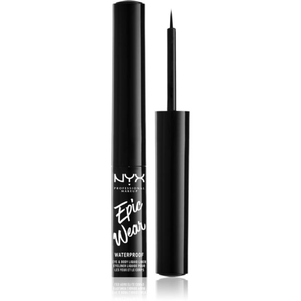 NYX Professional Makeup Epic Wear Liquid Liner течна очна линия с матиращ завършек цвят 01 Black 3.5 мл.