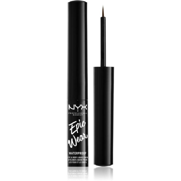 NYX Professional Makeup Epic Wear Liquid Liner течна очна линия с матиращ завършек цвят 02 Brown 3.5 мл.