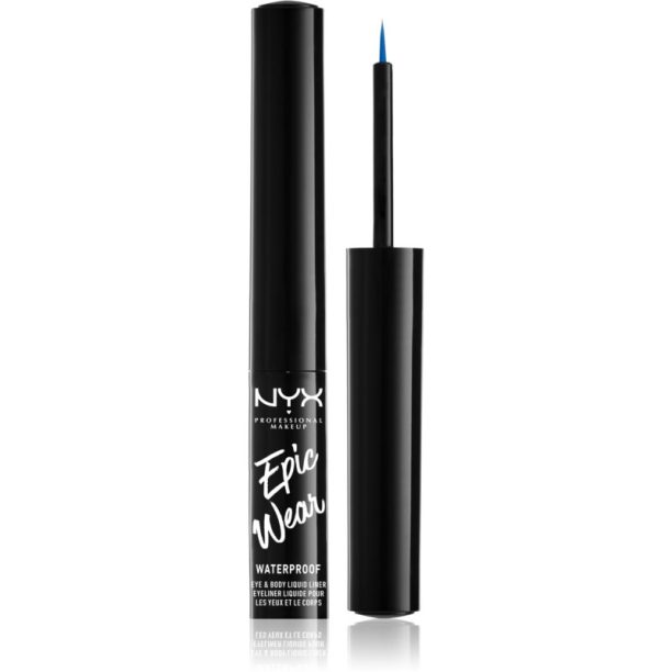 NYX Professional Makeup Epic Wear Liquid Liner течна очна линия с матиращ завършек цвят 05 Sapphire 3.5 мл.