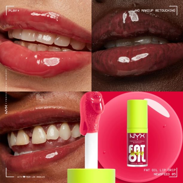 NYX Professional Makeup Fat Oil Lip Drip масло от нар цвят 05 Newsfeed 4