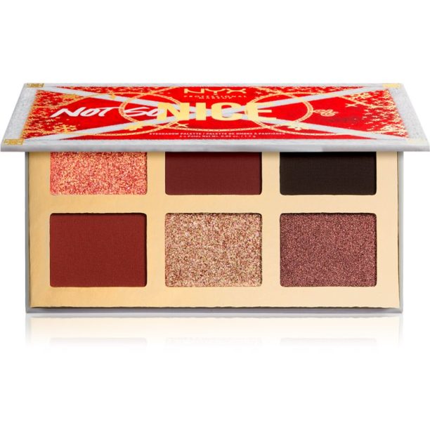 NYX Professional Makeup Limited Edition Xmass 2022 Mrs Claus Oh Deer Shadow Palette палитра сенки за очи 01 Not so Nice 6x1