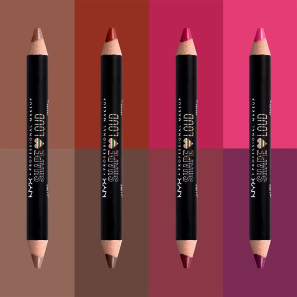 NYX Professional Makeup Lip Liner Duo Pride Line Loud червило + молив за устни с матиращ ефект цвят 03 - Scene Kween купи на топ цена