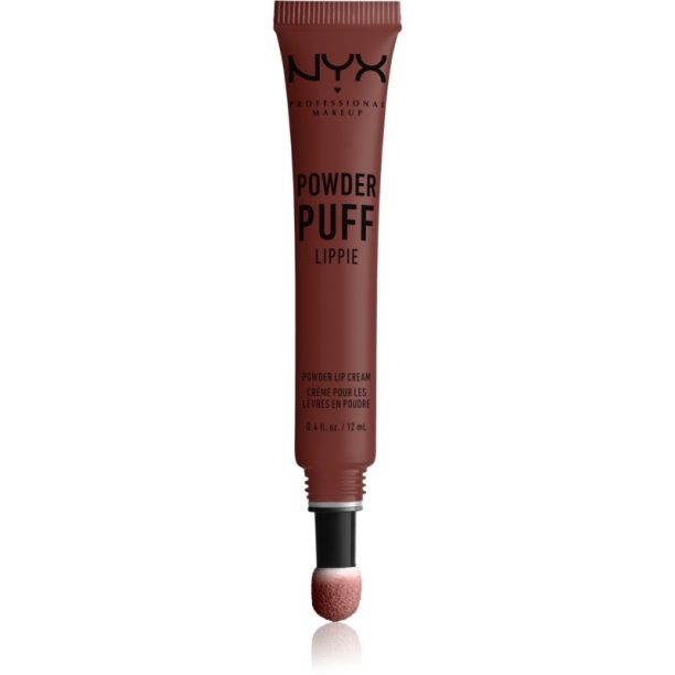 NYX Professional Makeup Powder Puff Lippie червило с апликатор гъбичка цвят 01 Cool Intentions 12 мл.