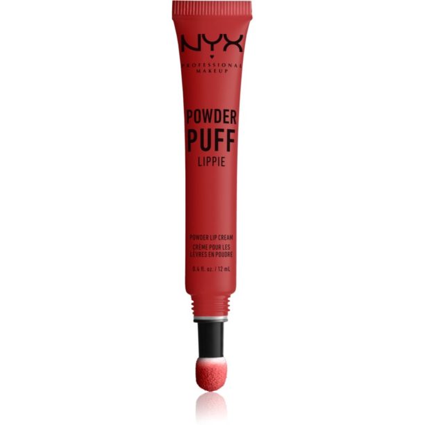 NYX Professional Makeup Powder Puff Lippie червило с апликатор гъбичка цвят 02 Puppy Love 12 мл.