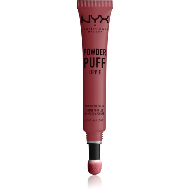 NYX Professional Makeup Powder Puff Lippie червило с апликатор гъбичка цвят 04 Squad Goals 12 мл.