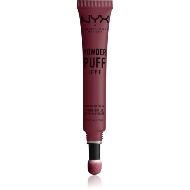 NYX Professional Makeup Powder Puff Lippie червило с апликатор гъбичка цвят 07 Moody 12 мл.