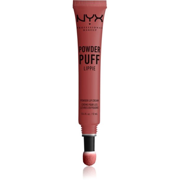 NYX Professional Makeup Powder Puff Lippie червило с апликатор гъбичка цвят 08 Best Buds 12 мл.