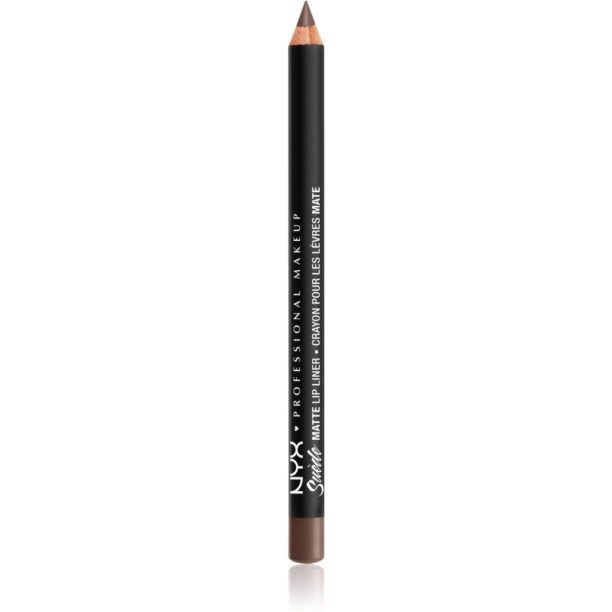 NYX Professional Makeup Suede Matte Lip Liner матиран молив за устни цвят 21 Brooklyn Thorn 1 гр.