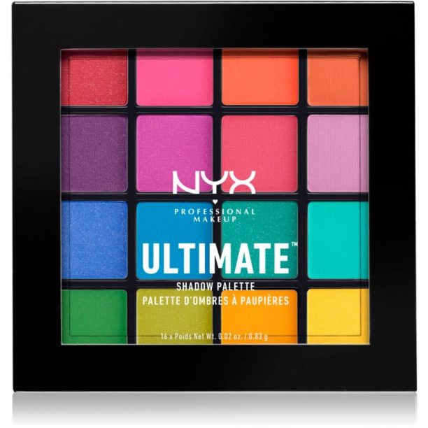 NYX Professional Makeup Ultimate Shadow Palette палитра сенки за очи цвят 04 Brights 16 x 0.83 гр. на ниска цена