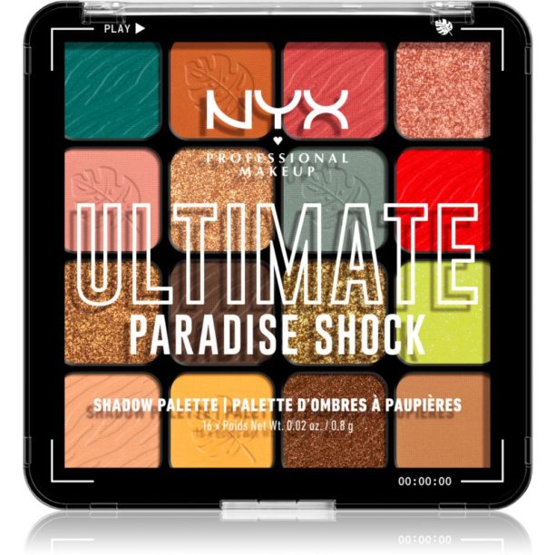 NYX Professional Makeup Ultimate Shadow Palette сенки за очи цвят Paradise Shock 16 бр. на ниска цена