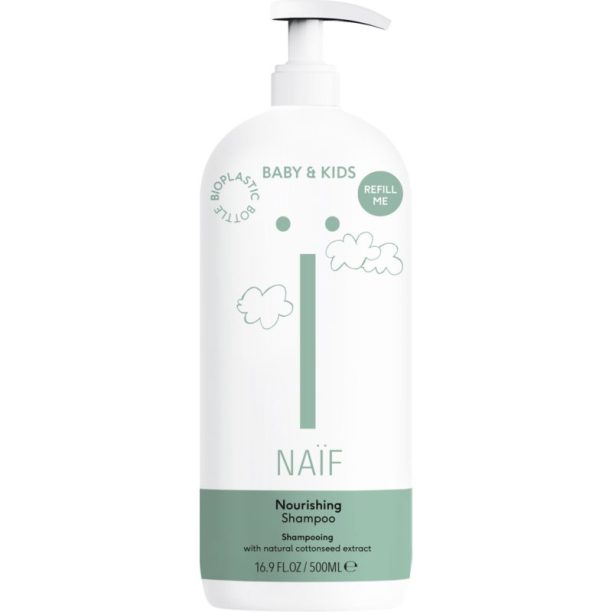 Naif Baby & Kids Nourishing Shampoo подхранващ шампоан за деца от раждането им 500 мл.