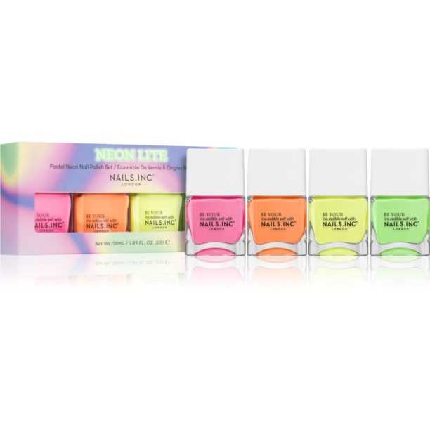 Nails Inc. Neon Lite Nail Polish Set комплект лак за нокти