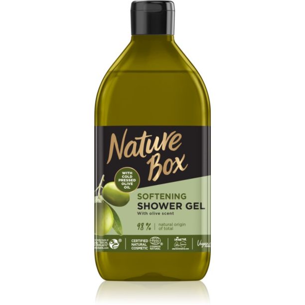 Nature Box Olive Oil омекотяващ душ гел 385 мл.