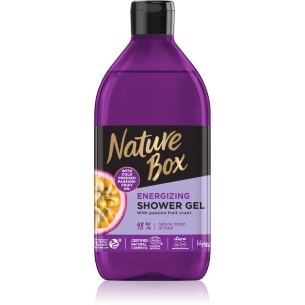 Nature Box Passion Fruit енергизиращ душ-гел 385 мл.