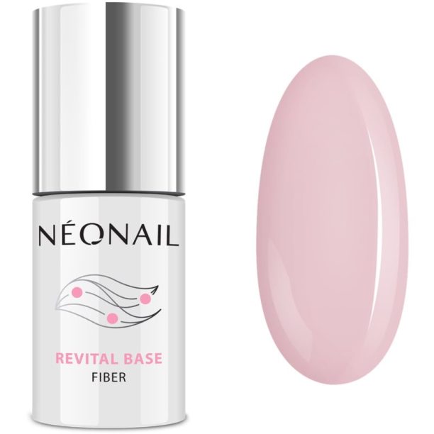 NeoNail Revital Base Fiber основно гел покритие за гел и акрилни нокти цвят Creamy Splash 7