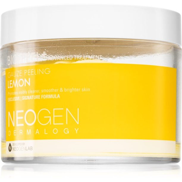 Neogen Dermalogy Bio-Peel+ Gauze Peeling Lemon ексфолиращи тампони за лице за освежаване и изглаждане на кожата 30 бр.