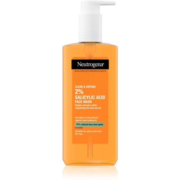 Neutrogena Clear & Defend почистващ гел за лице 200 мл.