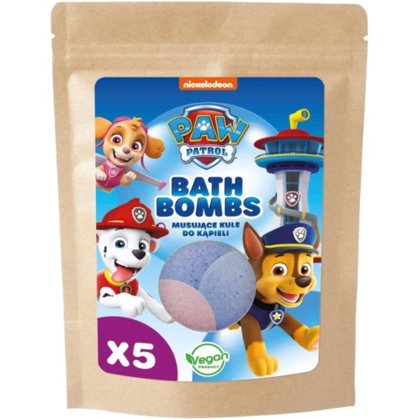 Nickelodeon Paw Patrol Bath Bomb бомбичка за вана смес за деца Universal 5x50 гр.