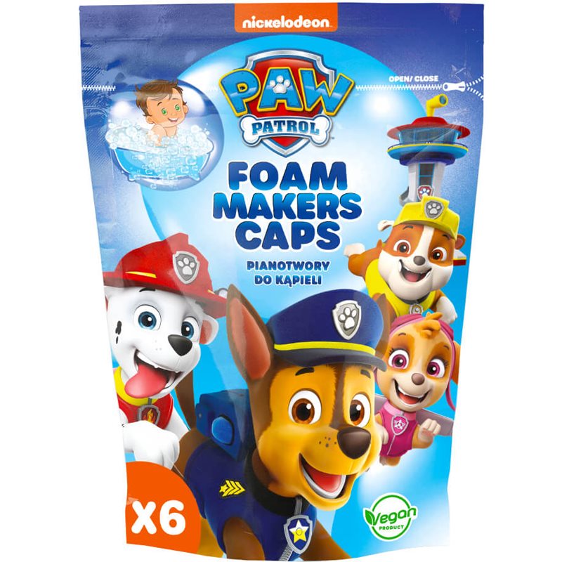 Nickelodeon Paw Patrol Foam Makers Caps пяна за вана за деца 6x16 гр.