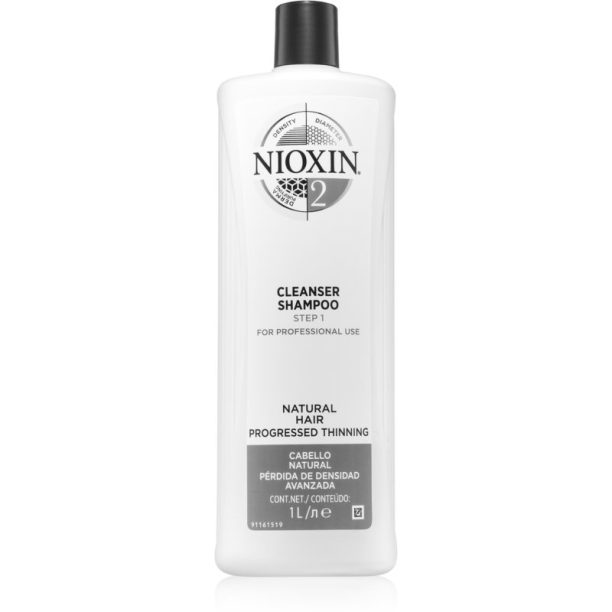 Nioxin System 2 Cleanser Shampoo почистващ шампоан за фина към нормална коса 1000 мл.