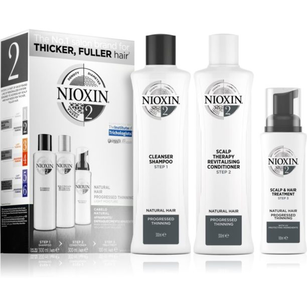 Nioxin System 2 Natural Hair Progressed Thinning подаръчен комплект (против косопад) унисекс