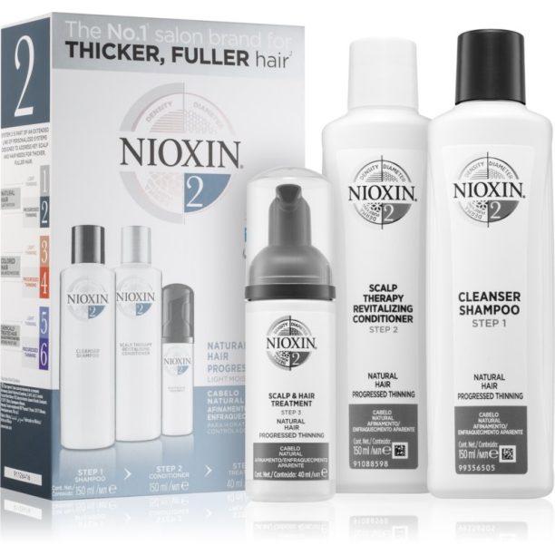 Nioxin System 2 Natural Hair Progressed Thinning подаръчен комплект (против косопад) унисекс