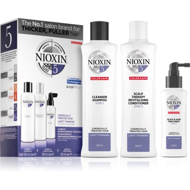 Nioxin System 5 Color Safe Chemically Treated Hair Light Thinning комплект (за леко оредяване на нормална към силна