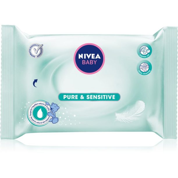 Nivea Baby Pure & Sensitive почистващи кърпички 63 бр.