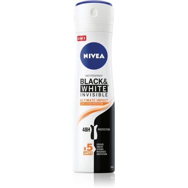 Nivea Invisible Black & White Ultimate Impact антиперспирант-спрей за жени 150 мл.