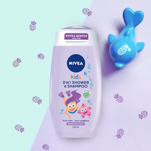 Nivea Kids Girl душ гел и шампоан 2 в 1 за деца 500 мл. на ниска цена